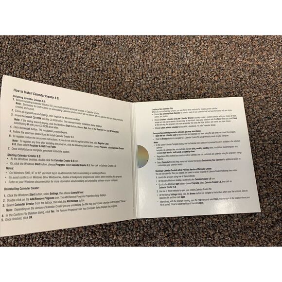 VTG Broderbund Calendar Creator 8 & american Greetings CreateaCard For Windows - Picture 7 of 9